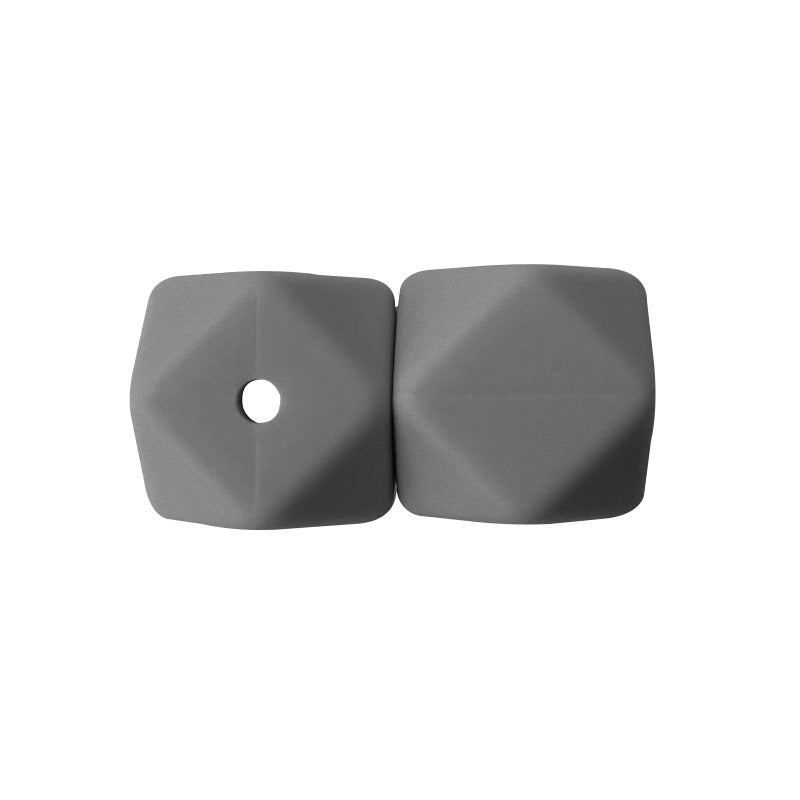 Wholesale 17MM 50PCS Hexagon DIY Colorful Beads Silicone